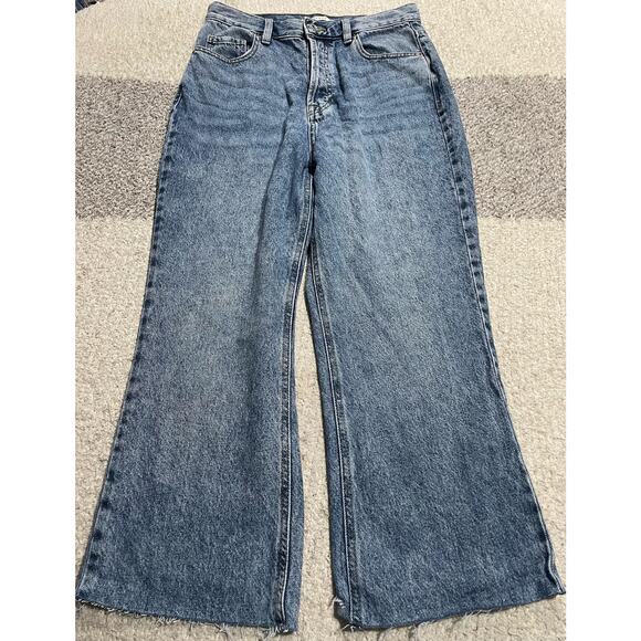 Pacsun High Rise Bootcut Cropped Jeans Womens 28 (28x22 actual measurement) Blue - Picture 1 of 13